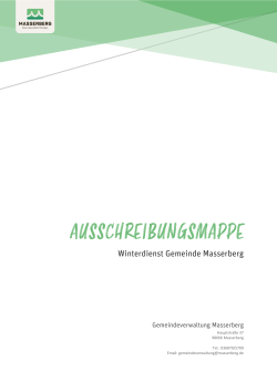 Deckblatt Ausschreibungsmappe Winterdienst